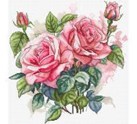 Kit Letistitch per punto croce contato "Pink Bloom", 22x23cm