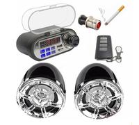 Kit Lettore Radio Bluetooth per Moto Altoparlante Stereo Audio Impermeabile Ricarica per Telefono Cellulare Allarme Antifurto Telecomando