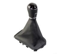 Kit leva del cambio manuale, pomello del cambio manuale, pelle in plastica nera, durata e resistenza all'uso quotidiano, per Seat Ibiza Mk5 (6F) (5 velocità)