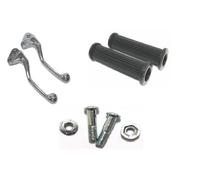 KIT LEVE 5026 CROMATE DX-SX CON COPPIA MANOPOLE E VITI LEVA VESPA PK 50 XL