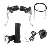Kit leve freno per minimoto e pocket bike - coppia + impugnature interruttore on/off cavo, adatto a manubri 22 mm