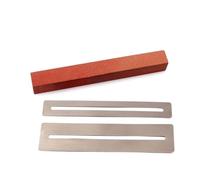 Kit Levigatura e Lucidatura Tasti Chitarra R46a 2 Pezzi | Acciaio Inossidabile e Grindstone, Profilo Arrotondato, per Lavori DIY su Frets e Protezione della Tastiera