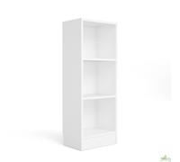 KIT LIBRERIA 2 RIPIANI REGOLABILI 3 CUBI BIANCA CM.41X27X107H SCAFFALE UFFICIO