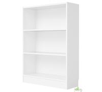 KIT LIBRERIA SCAFFALE CM. 80X26X107H 3 PIANI RIPIANI BIANCO STUDIO UFFICIO