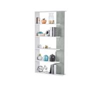 Kit libreriaalida 90x25x180h bianco/cemento