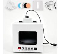 Kit lightbox professionale per fotografia di gioielli Rotazione a 360° | Superiore per studio fotografico posizionamento sospeso o su piano d'appoggio(White+Black,TB30)