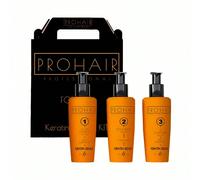 Kit lisciante alla cheratina brasiliana ProHair 3x150ML Stiratura alla cheratina per capelli:Oggi, la stiratura brasiliana aiuta anche a restituire lucentezza e lucentezza ai capelli danneggiati e opa