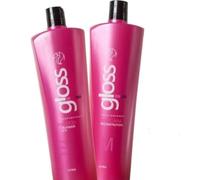 Kit Lisciante Fox Gloss Trattamento alla cheratina brasiliana raddrizzamento Shampoo & Maschera 2 X 1 Lt.