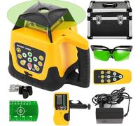 Kit livella laser rotante con ricevitore, supporto rilevatore e custodia per lavori di costruzione e allineamento
