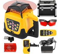 Kit livella laser rotante con ricevitore, supporto rilevatore e custodia per lavori di costruzione e allineamento