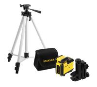KIT LIVELLA TRACCIATORE LASER + TREPPIEDE FOTOGRAFICO STANLEY CROSS 360°