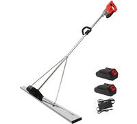 Kit livellatore elettrico per calcestruzzo da 1,5 m, vibratore per calcestruzzo alimentato a batteria da 6000 mAh, strumento portatile per levigare il calcestruzzo, con 2 batterie