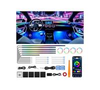 Kit Luce Ambientale per Auto,22 in 1 RGB Illuminazione Ambientale Auto Acrilica,Luci Interne Autos,Striscia LED Autos Interni con Musica Sincronizzazione