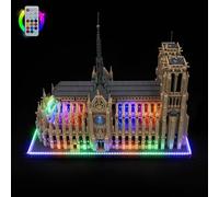Kit luce colorata compatibile con Lego 21061 Notre-Dame de Paris (nessun modello), set di illuminazione a LED, compatibile con Lego Notre-Dame de Paris giocattolo creativo