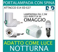 kit luce notte portalampada e lampadina E14 luce notturna luce bambini cameretta