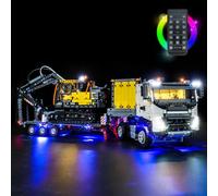 Kit luce telecomando compatibile con Lego Volvo FMX Truck & EC230 Electric Excavator (nessun modello), set di illuminazione a LED, compatibile con 42175 Technic Volvo FMX camion con escavatore