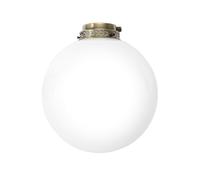 Kit Luce Vetro Bianco Grande Con Portalampada Bianco