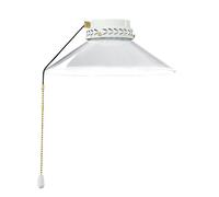Kit Luce Vetro Bianco Piccolo Con Portalamapada Ottone Brunito