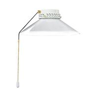 Kit Luce Vetro Bianco Piccolo Con Portalamapada Ottone Lucido