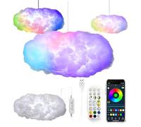Kit Luci 3D Big Cloud Lightning, Kit Illuminazione Notturna Creativa Multicolore, Sincronizzazione Musicale Tramite App con Telecomando Wireless a 360 Gradi per Sala Giochi, Feste, Garage, Club, Bar