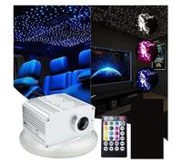 Kit luci da soffitto a stella in fibra ottica scintillante da 10 W, RGBW Car Roof Star Light App Music Control Car Lampada da soffitto con cielo stellato ,Materiali lisci(Mixed 460pcs 3M,CAR USE)