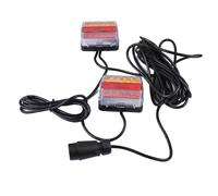 Kit luci di coda di arresto a LED rettangolo rosso ambra 12V per rimorchio per