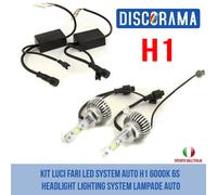 KIT LUCI FARI LED SYSTEM AUTO H1 6000K 6S HEADLIGHT LIGHTING SYSTEM LAMPADE AUTO