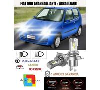 Kit Luci LED H4 Per FIAT 600 d Epoca ANABBAGLANTI + ABBAGLIANTI CANBUS