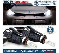 Kit Luci LED HB3 per KIA RIO 4 Anabbaglianti + Abbaglianti con Lente CANbus