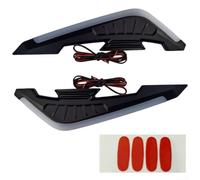 Kit Luci LED Laterali per moto, Alettoni Aerodinamici ABS 12V(white) | Per Uso Stradale, Design Aerodinamico, Ideale per Motociclisti, Plastica ABS Leggera, 5 Colori