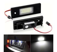 Kit luci led targa compatibile con BMW Serie 1 6 X2 posteriori canbus NO ERRORE 18 SMD 6000K luce bianco ghiaccio placchetta lampada ricambio (BMW)