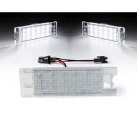 Kit luci led targa compatibile con Fiat Alfa Romeo Opel posteriori canbus NO ERRORE 18 SMD 6000K luce bianco ghiaccio placchetta lampada ricambio (Alfa Romeo - Fiat - Opel)