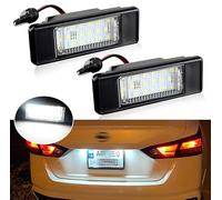 Kit luci led targa compatibile con Nissan Juke Qashqai X-Trail posteriori canbus NO ERRORE 18 SMD 6000K luce bianco ghiaccio placchetta lampada ricambio (Nissan)