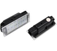 Kit luci led targa compatibile con Smart Fortwo dal 2004 in poi posteriori canbus NO ERRORE 18 SMD 6000K luce bianco ghiaccio placchetta lampada ricambio (Smart)