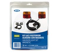 KIT FANALI POSTERIORI MAGNETICI 7,5 METRI LUCI STOP CALAMITA CARRELLO RIMORCHI