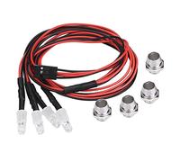 Kit Luci RC, 4 Pezzi Luce LED per Auto RC Fari da 5 Mm Accessorio RC Luci LED Luci per Auto RC Faro RC per Camion Modello 1/10 (N. 13 luci bianche + luci rosse)