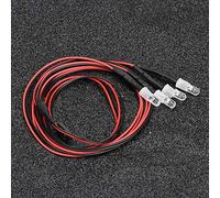 Kit Luci RC, Luci per Auto RC 4 Pezzi Luce LED per Auto RC Fari da 5 Mm Accessorio RC Luci LED Faro RC per Camion Modello 1/10 (N. 13 luci bianche + luci rosse)