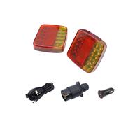 Kit Luci Rimorchio Wireless per Rimorchio Camion, Luce di Traino un LED Ricaricabile e Magnete per Rimorchio Barca RV