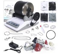 Kit Lucidatore Bicchiere per Roccia, Lucidatrice Elettrica Rimovibile con Timer 7 Giorni, Lucidatrice per Pietra per Gemme Fai da Te, Rocce, Cristalli Bambini Adulti