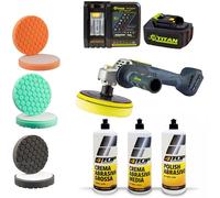 Kit Lucidatrice Rotativa a Batteria 3x1L Pasta Abrasiva+1x3 Pad 165mm Lucidatura