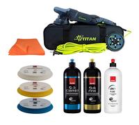 Kit Lucidatrice Rotorbitale Titan + Paste Abrasive Rupes 3x1 lt+ 3 Pad Rupes