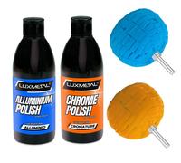 Kit Lucidatura Chrome + Alluminium Polish Lucidante 250gr + 2 Sfere Soft Medium