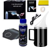 Kit Lucidatura Fari Rinnova Ripristina Elimina Graffi Fanali Polimero Blu+200ML