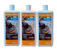 Kit Lucidatura Polish 3 Lt Rhodius Pasta Abrasiva Strong Cut + Complete + Finish