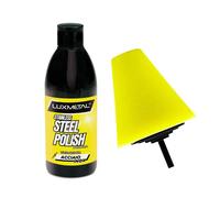Kit Lucidatura Stainless Steel Polish Lucidante per Acciaio Inox 250gr + Cono