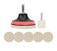 Kit Lucidatura Vetro Auto con Polvere Ossido di Cerio 100g, Rimuovi Graffi Parabrezza, Include Tamponi e Ruota Lucidante