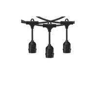 Kit luminaria 10 metri + 10 portalampada - nero - prot. fusibile 10A DK100N