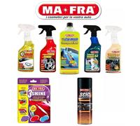 ✔KIT MA-FRA LAVAGGIO PROFESSIONALE AUTO INTERNI ESTERNI CERCHI PLASTICHE TESSUTI