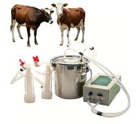 Kit Macchina Elettrica per Munzione di Mucche e Capre - Tettarella Portatile con Valvola di Controllo a Stop Automatico, Tettarella a Vuoto con Pulsazione Automatica per Pecore e Capre Cattle 5L