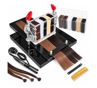 Kit Macchina Extension, Strumento K Tip Cheratina, 260°C, 6 Scatole | Si Scalda In 15 S; 300 G Di Cheratina In 5 Colori, Morsetti, Righello E Pettine Agevolano La Lavorazione I Tip E K Tip.